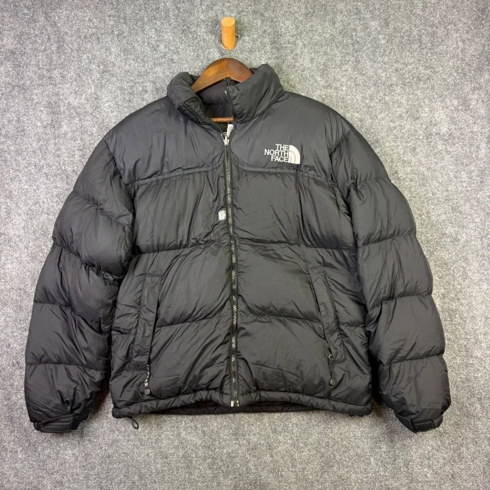 The North Face Nuptse 700 Puffer Jacket Mens L Black Down Insulated Ripstop Coat
